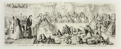 Wie es sein sollte oder Die Damen versuchen einen verächtlichen Schurken wegen eines "Versprechensbruchs" aus George Cruikshanks Stahlradierungen zu The Comic Almanacks: 1835-1853 von George Cruikshank