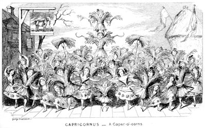 Capricornus - ein Caper-o-corns, 19. Jahrhundert von George Cruikshank