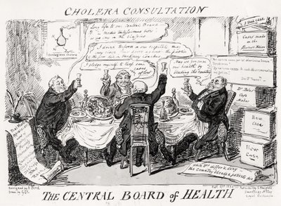 Cholera-Beratung beim Zentralen Gesundheitsamt, veröffentlicht am 27. Februar 1832 von George Cruikshank