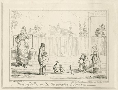 Tanzende Puppen oder Les Marionettes a Londres von George Cruikshank