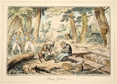 Davy Jenkins, aus Greenwich Hospital, eine Serie von Marine-Skizzen, die das Leben eines Kriegsschiffsmanns beschreiben, veröffentlicht 1826 von George Cruikshank