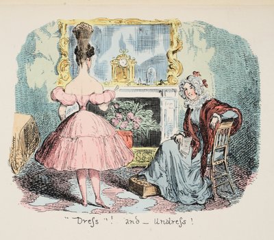 Kleidung und Entkleidung, veröffentlicht 1832 von George Cruikshank