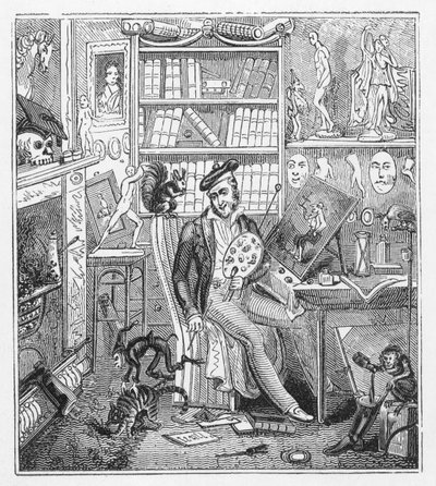 Frontispiz-Illustration für Cruikshank at Home (Stich) von George Cruikshank