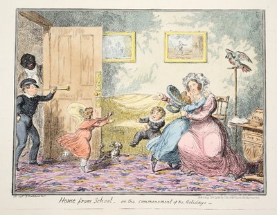 Nach der Schule oder der Beginn der Ferien, veröffentlicht 1835 von George Cruikshank