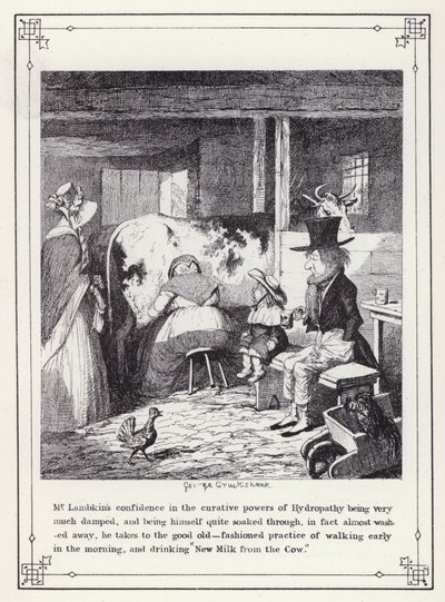Illustration für Das Buch des Junggesellen oder Der Fortschritt von Mr. Lambkin (Gent) (Gravur) von George Cruikshank