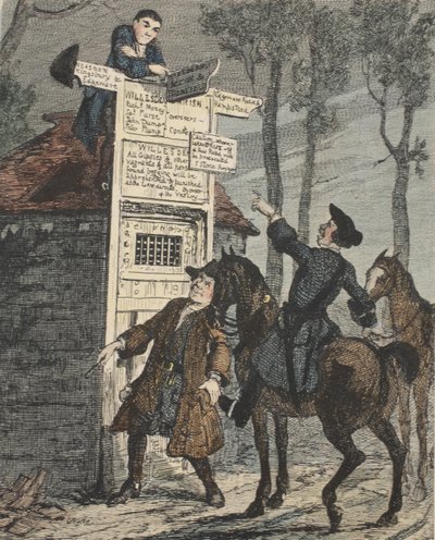 Jack Sheppard entkommt aus dem Gefängniskäfig, Illustration aus Jack Sheppard: Eine Romanze von William Harrison Ainsworth, veröffentlicht 1839 (handkolorierte Radierung) von George Cruikshank