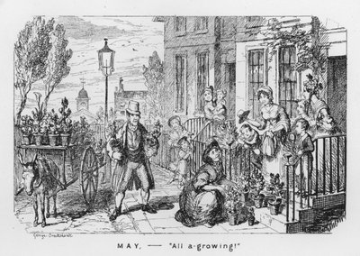 Mai, alles wächst (Stich) von George Cruikshank