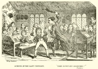 Schule im letzten Jahrhundert von George Cruikshank