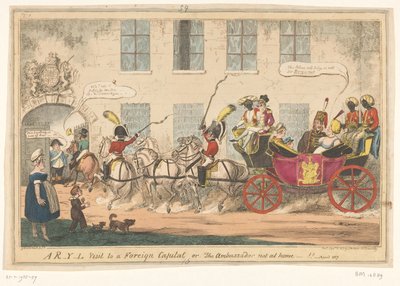Karikatur auf Prinzessin Caroline, 1817 von George Cruikshank
