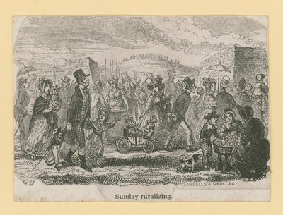 Sonntagsausflug aufs Land von George Cruikshank