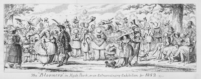 Die "Bloomers" im Hyde Park, oder eine außergewöhnliche Ausstellung für 1852 von George Cruikshank