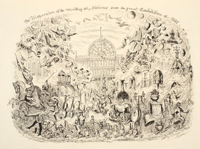 Die Verbreitung der Werke aller Nationen von der Großen Ausstellung von 1851, veröffentlicht 1851 von George Cruikshank