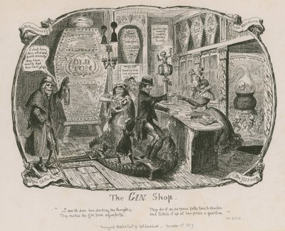Der Gin-Laden von George Cruikshank