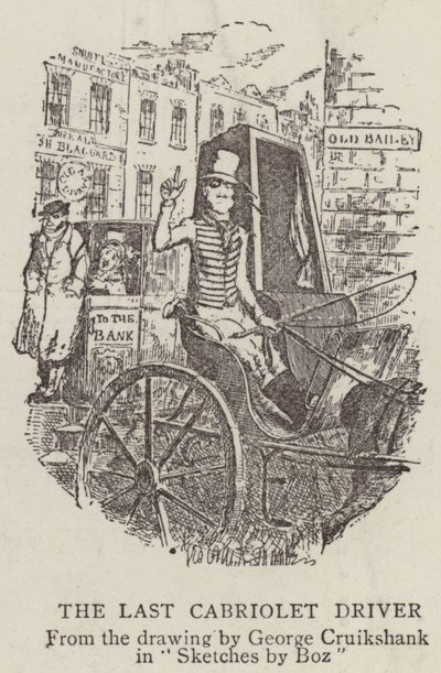 Der letzte Cabriolet-Fahrer von George Cruikshank
