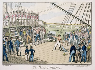 Der Ehrenpunkt, veröffentlicht 1825 von George Cruikshank