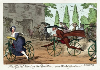Der Geist bewegt die Quäker zu weltlichen Eitelkeiten!!, veröffentlicht 1819 von George Cruikshank