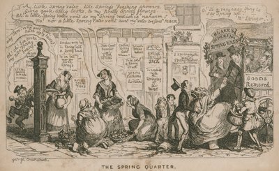 Das Frühlingsquartal; Karikatur von George Cruikshank