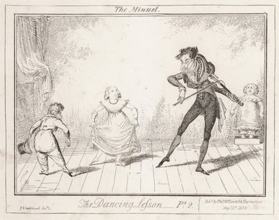 Die Tanzstunde: Das Menuett von George Cruikshank