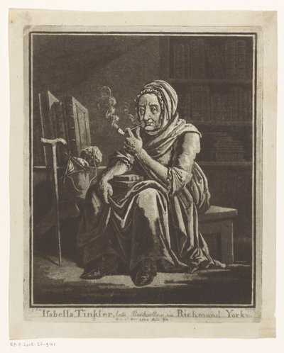 Porträt der Buchhändlerin Isabella Tinkler aus Richmond im Alter von 92 Jahren von George Cuitt (I)