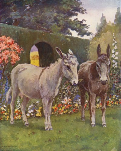 Neddy und Polly im Garten von George Derville (after) Rowlandson