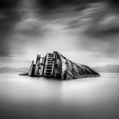 Langzeitbelichtung Schiffswrack von George Digalakis