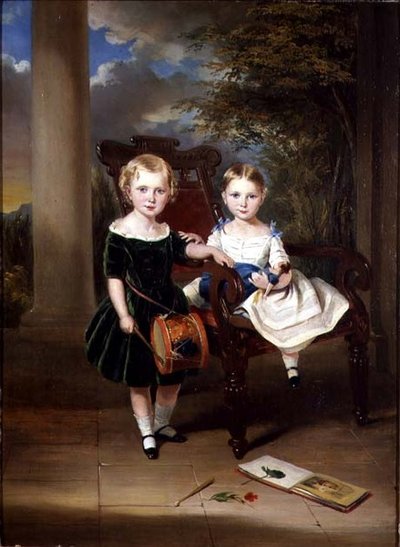 Porträt von zwei Kindern namens Herbert und Rose von George Duncan Beechy