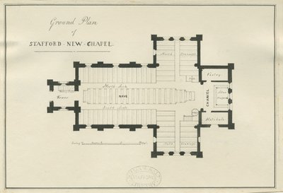 Stafford - Grundriss der Christ Church von George E. Hamilton