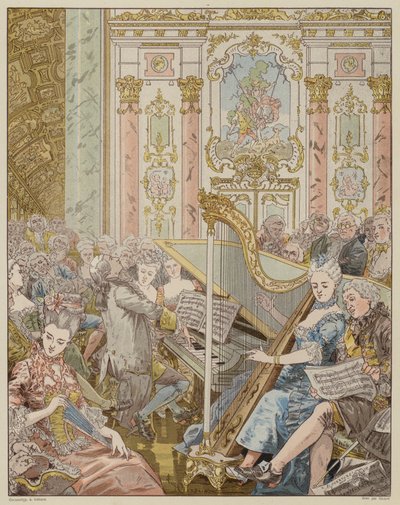 Szene aus La Dame de Gai-Fredon von Quatrelles (Ernest L