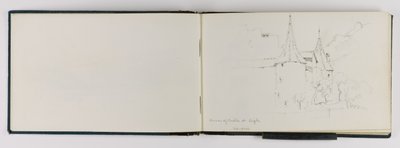 (Skizzenbuch) Ecke des Schlosses in Aigle von George Elbert Burr