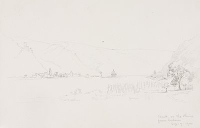 Caub am Rhein von unten von George Elbert Burr