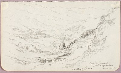 Blick auf Dolwyddelan, Tal von Lledr von George Elbert Burr