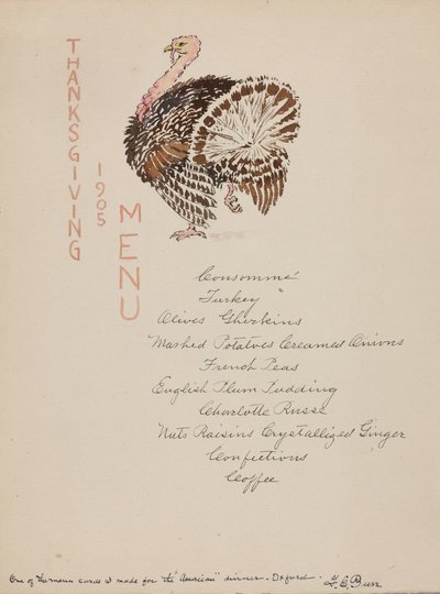Thanksgiving-Menü von George Elbert Burr