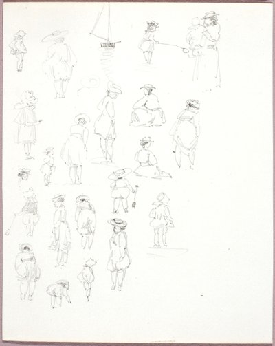 Ohne Titel--Figurenstudien von hinten von George Elbert Burr