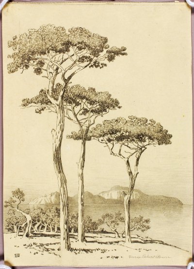 Ohne Titel (Transferzeichnung für Capri von Sorrent) von George Elbert Burr