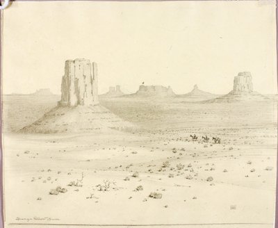 Ohne Titel (Übertragungszeichnung für Wüstenmonumente, Arizona) von George Elbert Burr