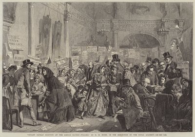 Wahl der Waisenkinder im London Tavern, Abstimmung von George Elgar Hicks