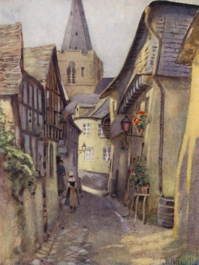 Eine alte Straße in St. Goar von George Franck Nicholls