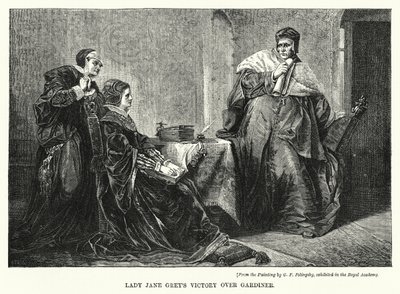 Lady Jane Greys Sieg über Gardiner von George Frederick Folingsby