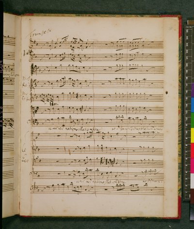 Originalpartitur für Händels Geburtstagsode für Königin Anne von George Frederick Handel