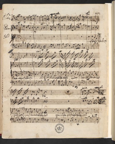 R.M.20.g.3, f.99v aus G.F. Händel: Saul (Oratorium von Charles Jennens) von George Frederick Handel