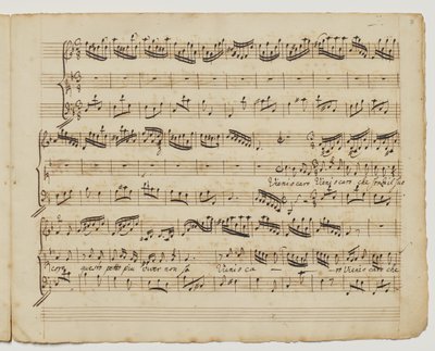 Vieni o caro che senza il suo core, f.7r aus "Aditionall [sic] songs for Rinaldo", c.1717 von George Frederick Handel