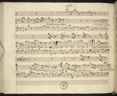 f.44v, Händels Semele Autograph-Partitur von George Frederick Handel