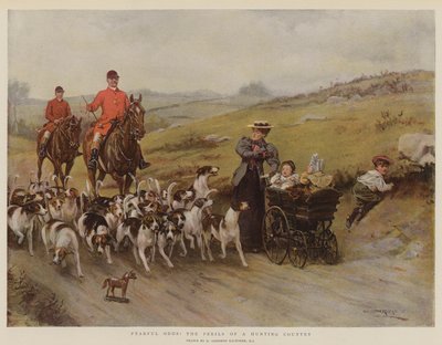 Furchtbare Chancen! Die Gefahren eines Jagdgebiets von George Goodwin Kilburne
