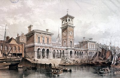 Billingsgate Wharf und Markt, London von George Hawkins
