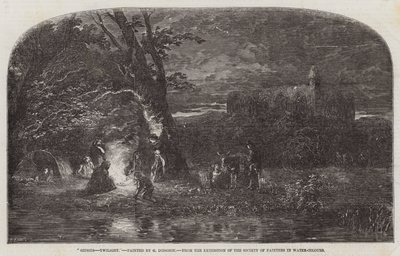 Zigeuner, Dämmerung, aus der Ausstellung der Society of Painters in Water-Colours von George Haydock Dodgson