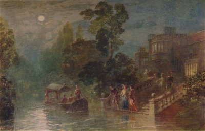 Mondlicht: die Terrasse, Haddon Hall, 1873, 1935 von George Haydock Dodgson