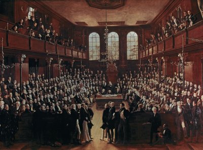 House of Commons: Das erste reformierte House of Commons während der Adressbewegung von George Hayter