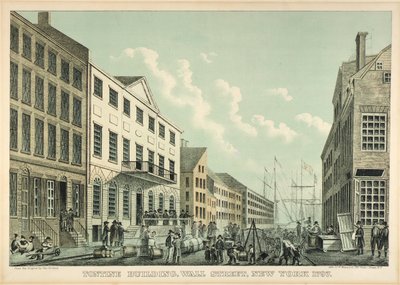 Tontine-Gebäude, Wall Street, N.Y., 1797 von George Hayward