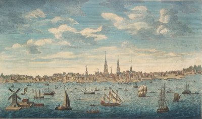 Eine östliche Aussicht auf die Stadt Philadelphia, in der Provinz Pennsylvania, in Nordamerika: vom Jersey-Ufer aus gesehen von George Heap