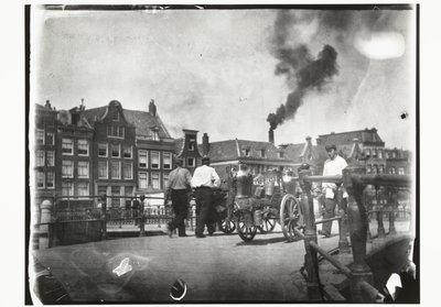 Ansicht der Prinsengracht bei der Brücke über die Leidsegracht in Amsterdam von George Hendrik Breitner
